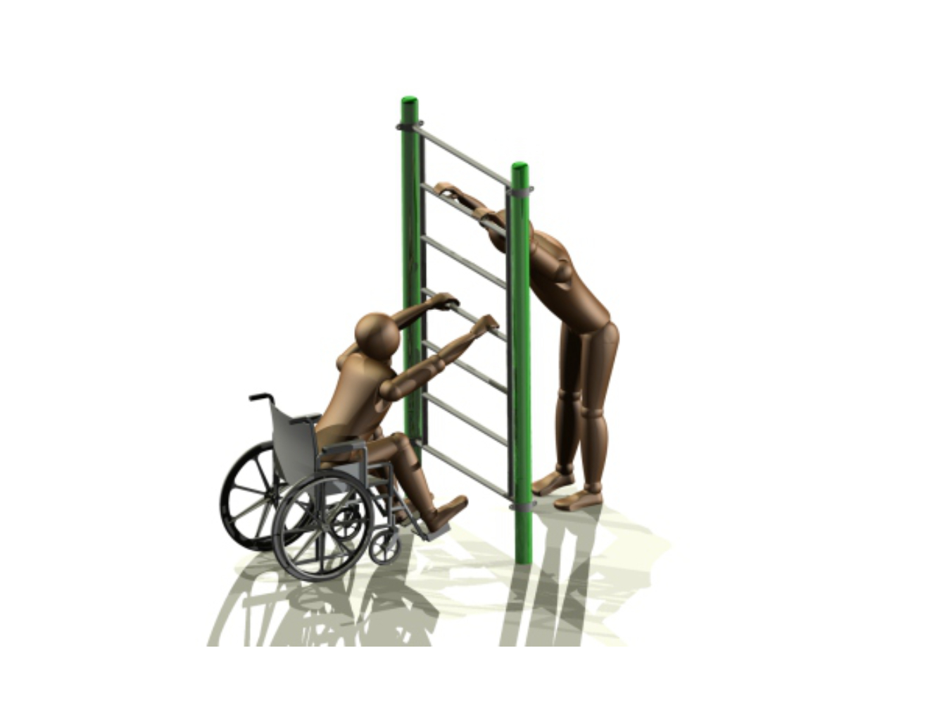 Drabinka pionowa siłownia dla niepełnosprawnych